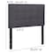 Flash Furniture Bedford Headboard, Twin Size, Gray Fabric HG-HB1704-T-DG-GG - alternate 9